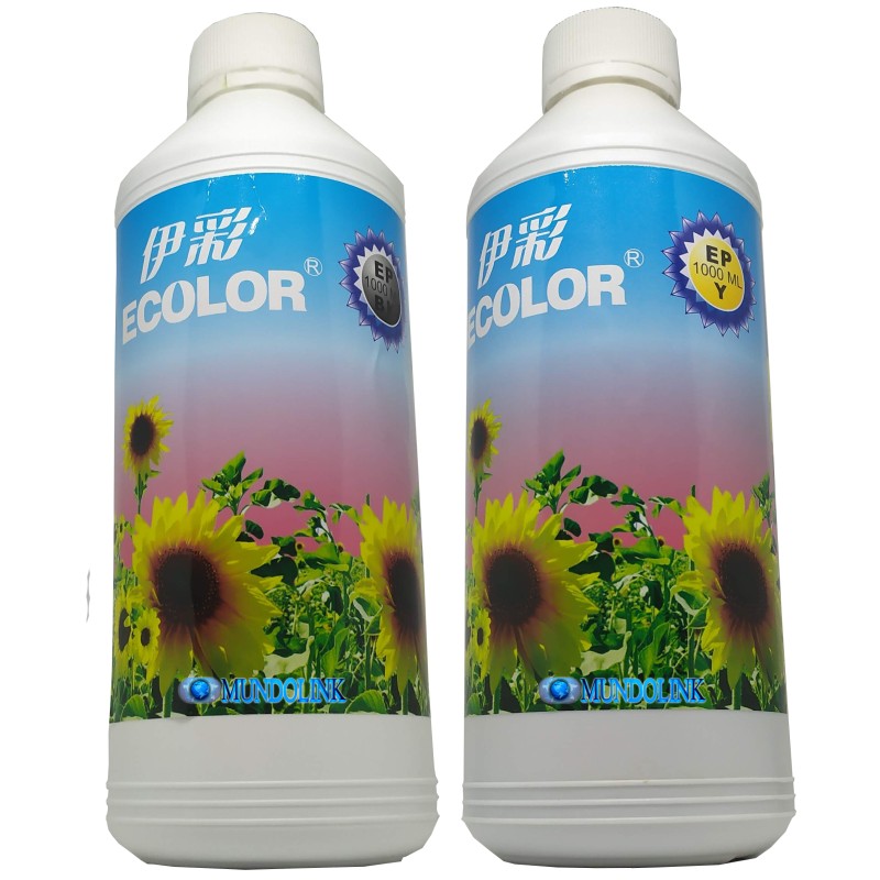 2 Litros Tinta Ecolor Impresora Inyección Ciss Sistema Continua