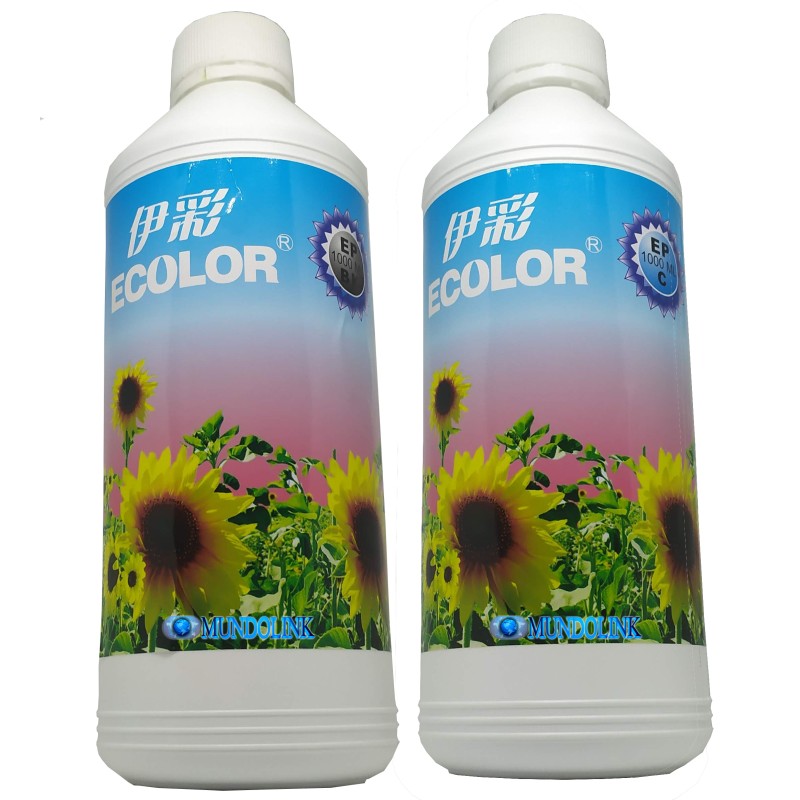 2 Litros Tinta Ecolor Impresora Inyección Ciss Sistema Continua
