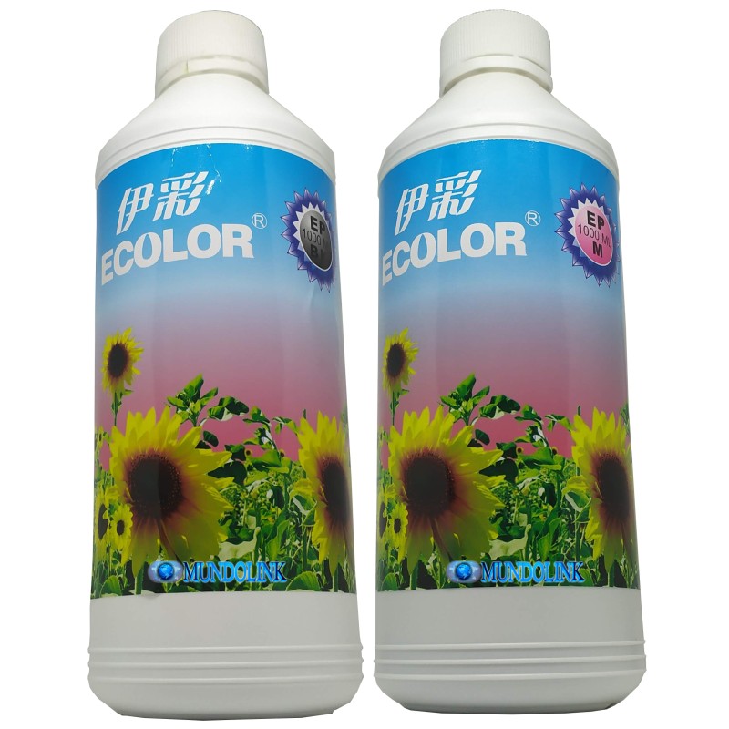 2 Litros Tinta Ecolor Impresora Inyección Ciss Sistema Continua