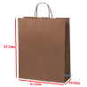 12 Bolsas Papel Kraft 120 Gr 37x31x10 Cm Biodegradable Ecologicas