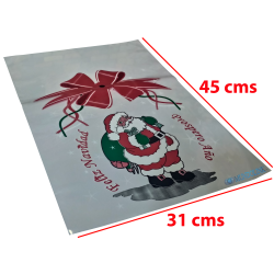 100 Bolsas Navidad Matrimonio Vino Galletas Traslucida 31x45 cms