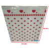 100 Bolsa Polipropileno Brillante Estampada Corazones 15x20cms