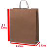60 Bolsas Papel Kraft 120 Gr 11x8x5 Cms Biodegradable Ecologicas