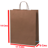 60 Bolsas Papel Kraft 120 Gr 14x11x6 Cm Biodegradable Ecologica