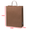 12 Bolsas Papel Kraft 120 Gr 33x24x8 Cm Biodegradable Ecologicas