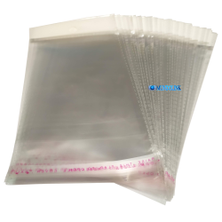 Bolsa Solapa Adhesiva Hueco Exhibidor 8.5x15.5 Cm 100 Und Brillantes