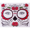 Tatuaje Temporal Catrina Halloween Disfraz Dia Muertos Calavera