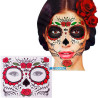 Tatuaje Temporal Catrina Halloween Disfraz Dia Muertos Calavera