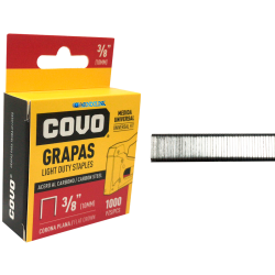 2000 Grapas Acero Covo Corona Plana Tapicería 3/8 (10mm)