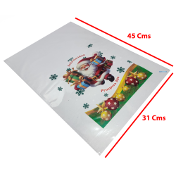 50 Bolsas Navidad Matrimonio Vino Galletas Traslucida 31x45 cms