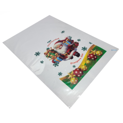 50 Bolsas Navidad Matrimonio Vino Galletas Traslucida 31x45 cms